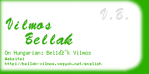 vilmos bellak business card